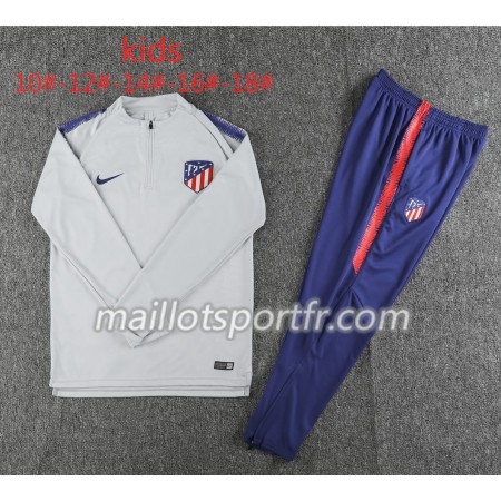Atlético Madrid Enfant Ensemble Sweat d'entrainement Gris Blanc 2018/19 Atlético Madrid Enfant Ensemble Sweat d'entrainement Gris Blanc 2018/19